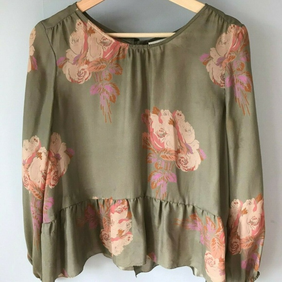 The Great Printed Silk Boho Top Size M - Picture 5 of 9